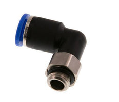 8mm x G1/8'' 90deg Elbow Push-in Fitting with Male Threads Brass/PA 66 NBR Rotatable [2 Pieces]