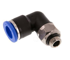 10mm x G1/8'' 90deg Elbow Push-in Fitting with Male Threads Brass/PA 66 NBR Rotatable [2 Pieces]