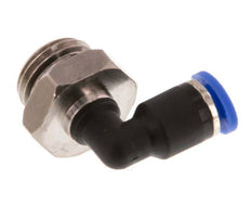 4mm x G1/4'' 90deg Elbow Push-in Fitting with Male Threads Brass/PA 66 NBR Rotatable [2 Pieces]