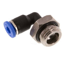 4mm x G1/4'' 90deg Elbow Push-in Fitting with Male Threads Brass/PA 66 NBR Rotatable [2 Pieces]