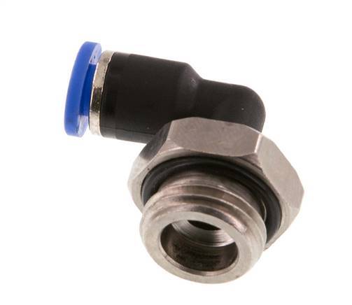 4mm x G1/4'' 90deg Elbow Push-in Fitting with Male Threads Brass/PA 66 NBR Rotatable [2 Pieces]