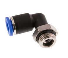 8mm x G1/4'' 90deg Elbow Push-in Fitting with Male Threads Brass/PA 66 NBR Rotatable [2 Pieces]