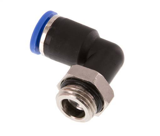 8mm x G1/4'' 90deg Elbow Push-in Fitting with Male Threads Brass/PA 66 NBR Rotatable [2 Pieces]