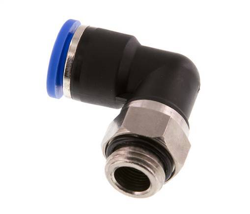 10mm x G1/4'' 90deg Elbow Push-in Fitting with Male Threads Brass/PA 66 NBR Rotatable [2 Pieces]