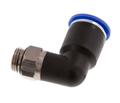 12mm x G1/4'' 90deg Elbow Push-in Fitting with Male Threads Brass/PA 66 NBR Rotatable [2 Pieces]
