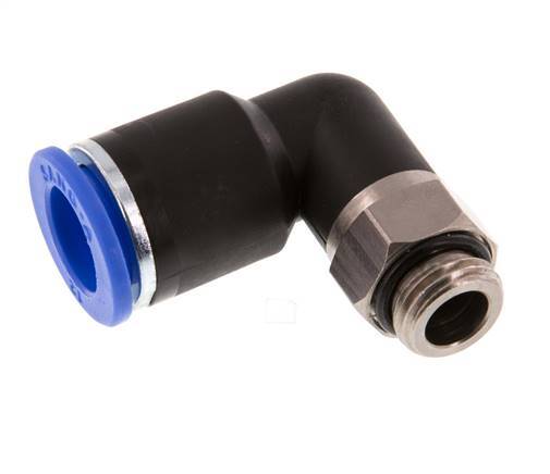 12mm x G1/4'' 90deg Elbow Push-in Fitting with Male Threads Brass/PA 66 NBR Rotatable [2 Pieces]