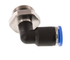 8mm x G3/8'' 90deg Elbow Push-in Fitting with Male Threads Brass/PA 66 NBR Rotatable [2 Pieces]