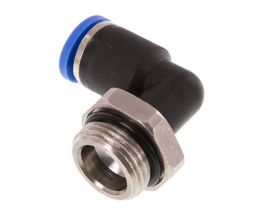 8mm x G3/8'' 90deg Elbow Push-in Fitting with Male Threads Brass/PA 66 NBR Rotatable [2 Pieces]