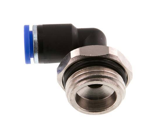 8mm x G1/2'' 90deg Elbow Push-in Fitting with Male Threads Brass/PA 66 NBR Rotatable [2 Pieces]
