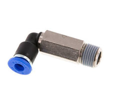 4mm x R1/8'' 90deg Elbow Push-in Fitting with Male Threads Brass/PA 66 NBR Long Sleeve Rotatable [2 Pieces]