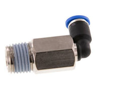 4mm x R1/4'' 90deg Elbow Push-in Fitting with Male Threads Brass/PA 66 NBR Long Sleeve Rotatable [2 Pieces]