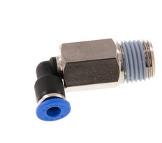 4mm x R1/4'' 90deg Elbow Push-in Fitting with Male Threads Brass/PA 66 NBR Long Sleeve Rotatable [2 Pieces]