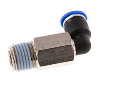 6mm x R1/4'' 90deg Elbow Push-in Fitting with Male Threads Brass/PA 66 NBR Long Sleeve Rotatable [2 Pieces]