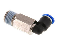 6mm x R1/4'' 90deg Elbow Push-in Fitting with Male Threads Brass/PA 66 NBR Long Sleeve Rotatable [2 Pieces]