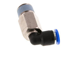 6mm x R1/4'' 90deg Elbow Push-in Fitting with Male Threads Brass/PA 66 NBR Long Sleeve Rotatable [2 Pieces]