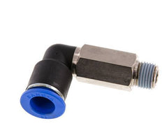 12mm x R1/4'' 90deg Elbow Push-in Fitting with Male Threads Brass/PA 66 NBR Long Sleeve Rotatable