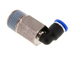 6mm x R3/8'' 90deg Elbow Push-in Fitting with Male Threads Brass/PA 66 NBR Long Sleeve Rotatable [2 Pieces]