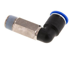 12mm x R3/8'' 90deg Elbow Push-in Fitting with Male Threads Brass/PA 66 NBR Long Sleeve Rotatable