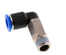 12mm x R3/8'' 90deg Elbow Push-in Fitting with Male Threads Brass/PA 66 NBR Long Sleeve Rotatable