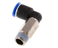 12mm x R3/8'' 90deg Elbow Push-in Fitting with Male Threads Brass/PA 66 NBR Long Sleeve Rotatable
