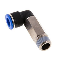 14mm x R1/2'' 90deg Elbow Push-in Fitting with Male Threads Brass/PA 66 NBR Long Sleeve Rotatable