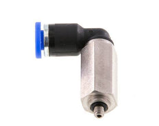 4mm x M 3 90deg Elbow Push-in Fitting with Male Threads Brass/PA 66 NBR Long Sleeve Rotatable [2 Pieces]