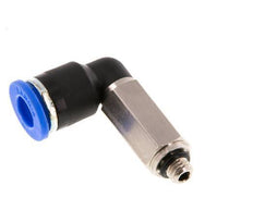 6mm x M 5 90deg Elbow Push-in Fitting with Male Threads Brass/PA 66 NBR Long Sleeve Rotatable [2 Pieces]