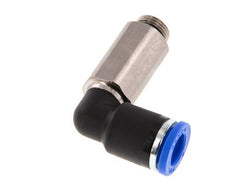 8mm x G1/8'' 90deg Elbow Push-in Fitting with Male Threads Brass/PA 66 NBR Long Sleeve Rotatable [2 Pieces]