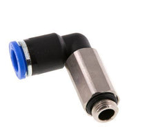 8mm x G1/8'' 90deg Elbow Push-in Fitting with Male Threads Brass/PA 66 NBR Long Sleeve Rotatable [2 Pieces]