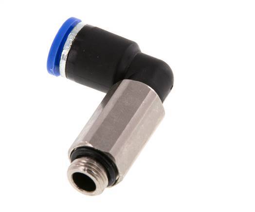 8mm x G1/8'' 90deg Elbow Push-in Fitting with Male Threads Brass/PA 66 NBR Long Sleeve Rotatable [2 Pieces]