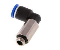 8mm x G1/8'' 90deg Elbow Push-in Fitting with Male Threads Brass/PA 66 NBR Long Sleeve Rotatable [2 Pieces]