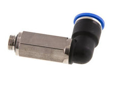10mm x G1/8'' 90deg Elbow Push-in Fitting with Male Threads Brass/PA 66 NBR Long Sleeve Rotatable [2 Pieces]