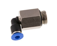 4mm x G1/4'' 90deg Elbow Push-in Fitting with Male Threads Brass/PA 66 NBR Long Sleeve Rotatable [2 Pieces]
