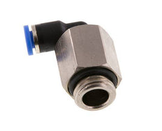4mm x G1/4'' 90deg Elbow Push-in Fitting with Male Threads Brass/PA 66 NBR Long Sleeve Rotatable [2 Pieces]