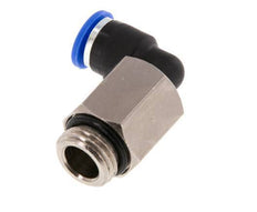 6mm x G1/4'' 90deg Elbow Push-in Fitting with Male Threads Brass/PA 66 NBR Long Sleeve Rotatable [2 Pieces]