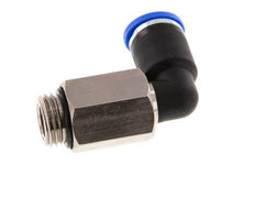 8mm x G1/4'' 90deg Elbow Push-in Fitting with Male Threads Brass/PA 66 NBR Long Sleeve Rotatable [2 Pieces]