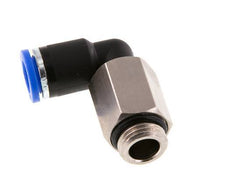 8mm x G1/4'' 90deg Elbow Push-in Fitting with Male Threads Brass/PA 66 NBR Long Sleeve Rotatable [2 Pieces]
