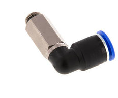 12mm x G1/4'' 90deg Elbow Push-in Fitting with Male Threads Brass/PA 66 NBR Long Sleeve Rotatable