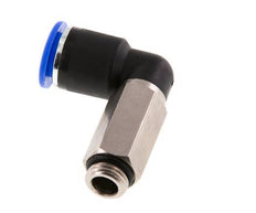 12mm x G1/4'' 90deg Elbow Push-in Fitting with Male Threads Brass/PA 66 NBR Long Sleeve Rotatable