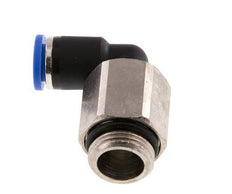 8mm x G3/8'' 90deg Elbow Push-in Fitting with Male Threads Brass/PA 66 NBR Long Sleeve Rotatable [2 Pieces]