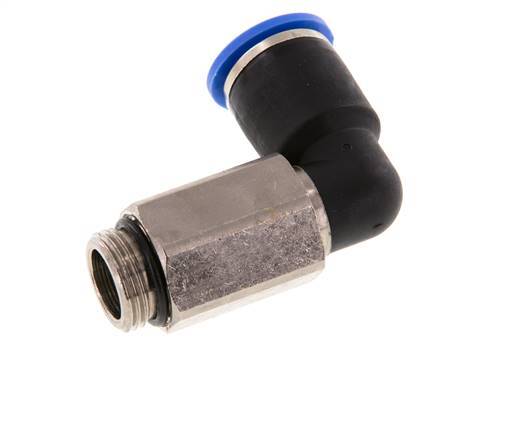 12mm x G3/8'' 90deg Elbow Push-in Fitting with Male Threads Brass/PA 66 NBR Long Sleeve Rotatable