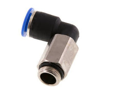 12mm x G3/8'' 90deg Elbow Push-in Fitting with Male Threads Brass/PA 66 NBR Long Sleeve Rotatable