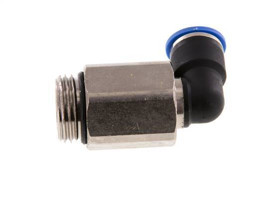 10mm x G1/2'' 90deg Elbow Push-in Fitting with Male Threads Brass/PA 66 NBR Long Sleeve Rotatable