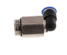 10mm x G1/2'' 90deg Elbow Push-in Fitting with Male Threads Brass/PA 66 NBR Long Sleeve Rotatable