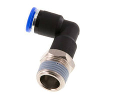 8mm x R3/8'' 90deg Elbow Push-in Fitting with Male Threads Brass/PA 66 NBR Long Body Rotatable [2 Pieces]