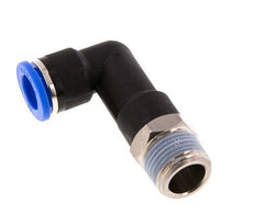 10mm x R3/8'' 90deg Elbow Push-in Fitting with Male Threads Brass/PA 66 NBR Long Body Rotatable [2 Pieces]