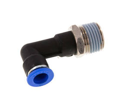 10mm x R1/2'' 90deg Elbow Push-in Fitting with Male Threads Brass/PA 66 NBR Long Body Rotatable [2 Pieces]
