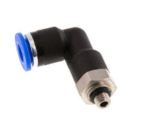 6mm x M 5 90deg Elbow Push-in Fitting with Male Threads Brass/PA 66 NBR Long Body Rotatable [2 Pieces]