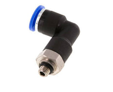6mm x M 5 90deg Elbow Push-in Fitting with Male Threads Brass/PA 66 NBR Long Body Rotatable [2 Pieces]