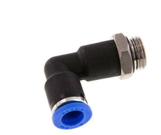 8mm x G1/4'' 90deg Elbow Push-in Fitting with Male Threads Brass/PA 66 NBR Long Body Rotatable [2 Pieces]